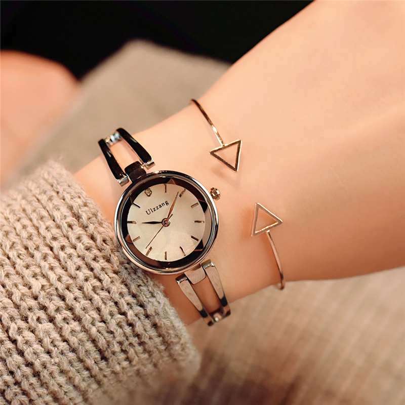 여성 학생 금속 체인 고급 스트랩 작은 미니 패션 트렌드 간단한 Mori 시계