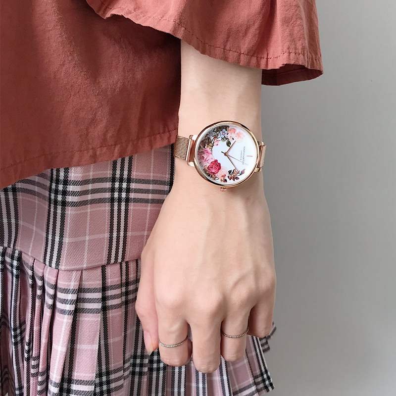 여성 손목시계 선물하는 인스풍의 심플한 분위기 고풍스런 문예적인 프레쉬 메탈 체인 패션 트렌드