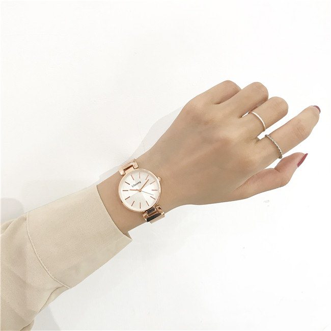시계 여성 간단한 패션 모델 트렌드 장미 금속 체인 대기 학생 방수