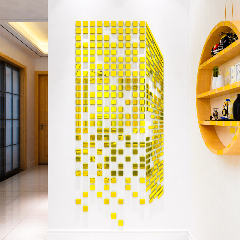 3D 입체 아크릴 벽 스티커 현관 거실 식당 창조적 인 성격 간단한 홈 룸 레이아웃 장식