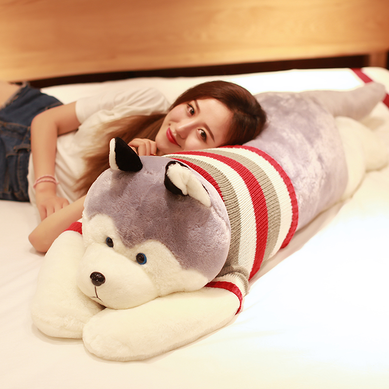 대형 인형 허스키 큰 개 곰 봉제 장난감 베개 소년 소녀 잠을 함께 귀여운