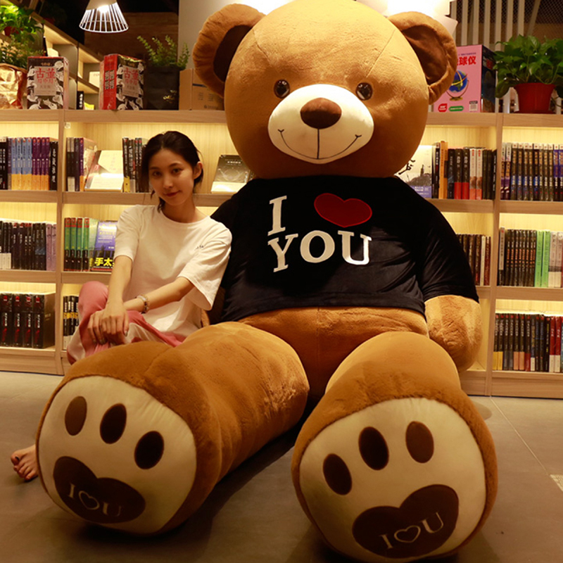 대형 봉제 장난감 정품 테디 팬더 인형 귀여운 헝겊 인형 여성 베개 큰 포옹 곰 여분의 큰