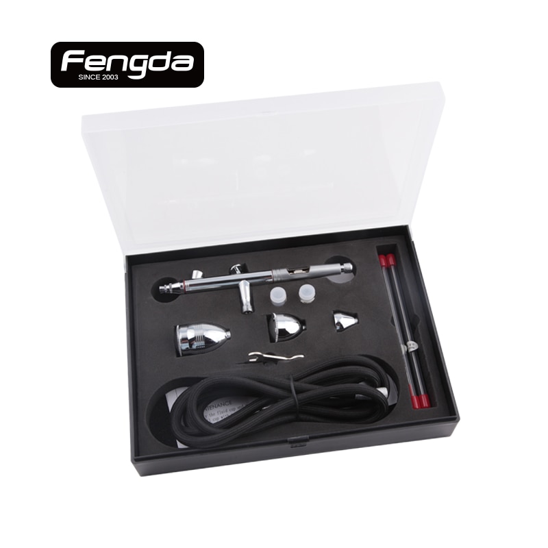 Fengda BD-183K 에어 브러시 호스 바늘 노즐 컵 바디 페인트 케이크 장식 공기 압축기와 함께 사용
