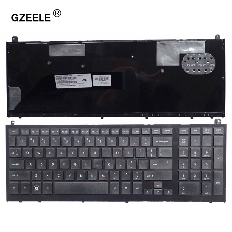 Gzeele hp probook 4520 4520 s 4525 s 4525 용 새 영어 키보드 검정색 프레임 미국 노트북 키보드 교체