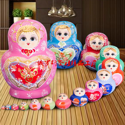 핑크 인기있는 장난감 퍼즐 생일 선물 공예품 ​러시아 마트로시카 15층