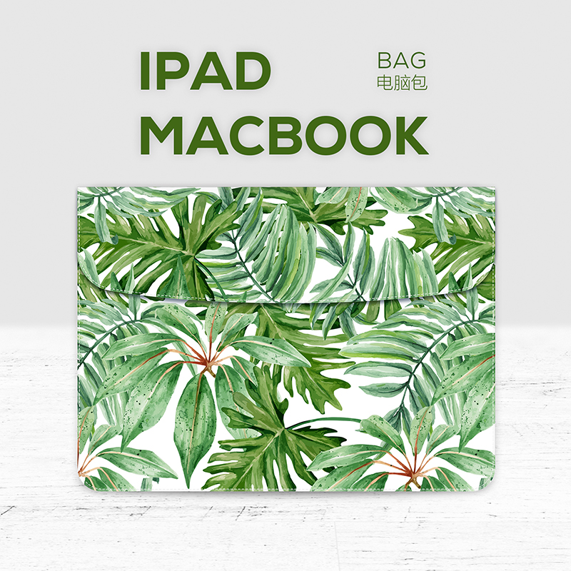 Rainforest Apple 노트북 맥북 컴퓨터 가방 112 13.3Air Pro 15 인치 라이너 백 ipad 가죽 케이스