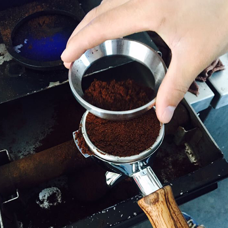 정량 콩 분쇄기 안티 플라이 분말 슬리브 커피 기계 핸들 피커 그릇 링 천 장치