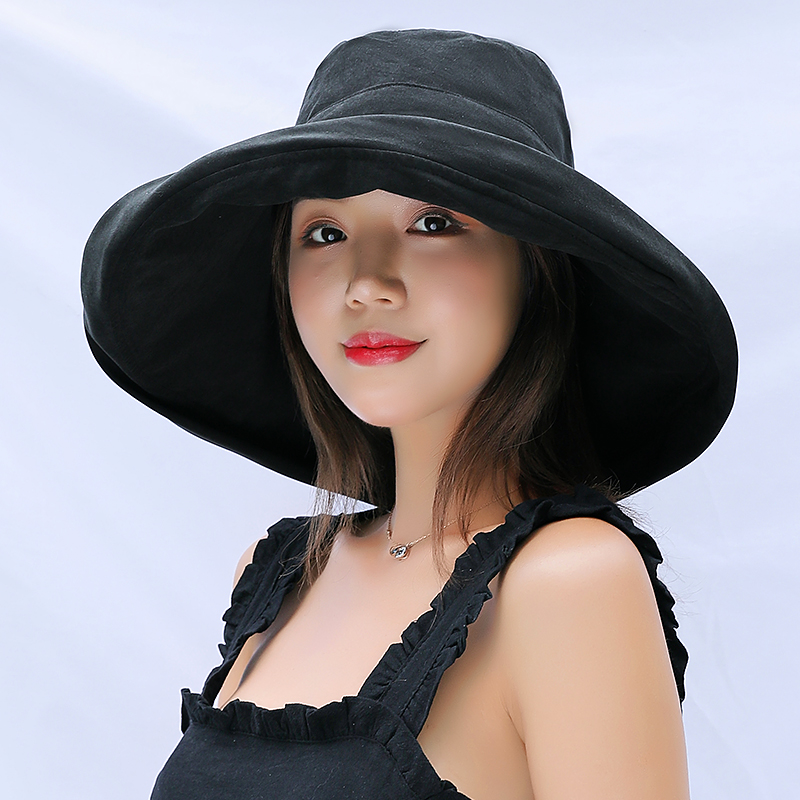 젊은 큰 챙 야생 야생 일본 태양 모자 그늘 선 스크린 모자 멋진 모자의 어부의 모자 여성 여름 한국어 버전