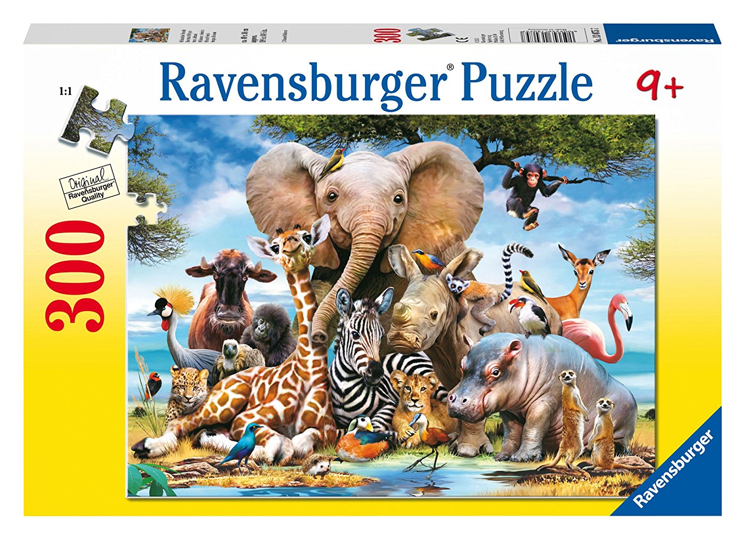 [Spot] Ravensburger 아프리카 동물 300 조각 독일어 수입 직소 어린이 완구