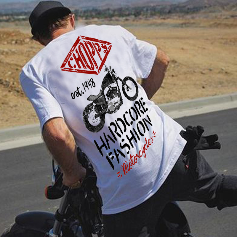 미국 클래식 향수 오토바이 라이더 아미 카지 기관차 무거운 코튼 레트로 반팔 티셔츠 남성
