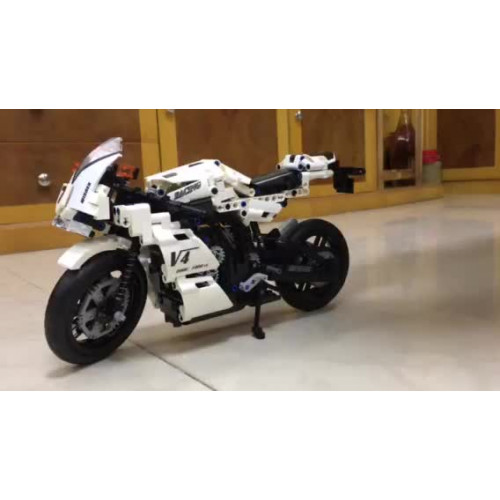 웨이 르 빌딩 블록 오토바이 경주 조립 기계 기술 모델 소년 교육 장난감 선물
