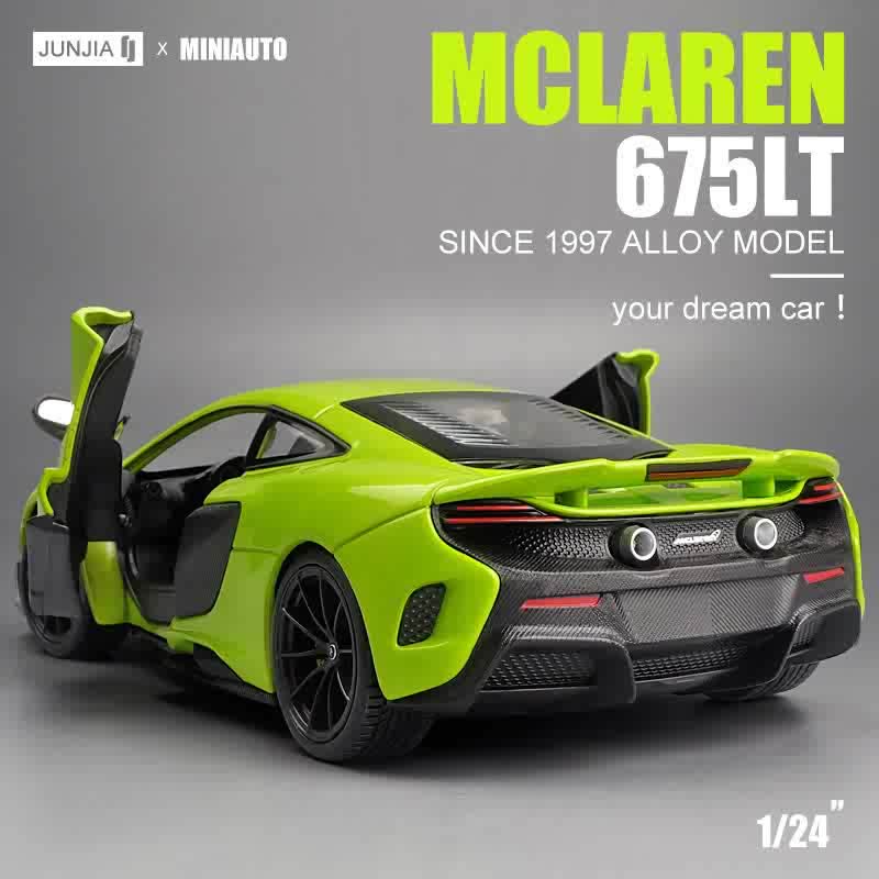 McLaren 675LT 시뮬레이션 합금 자동차 모델 장난감 124 슈퍼 스포츠카 성인 소장 가치 금속 장식품
