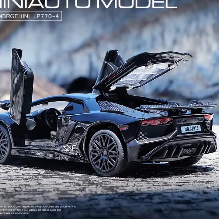 람보르기니 LP770 시뮬레이션 합금 자동차 모델 1:32 시뮬레이션 스포츠카 모델 어린이 금속 장난감 자동차 장식