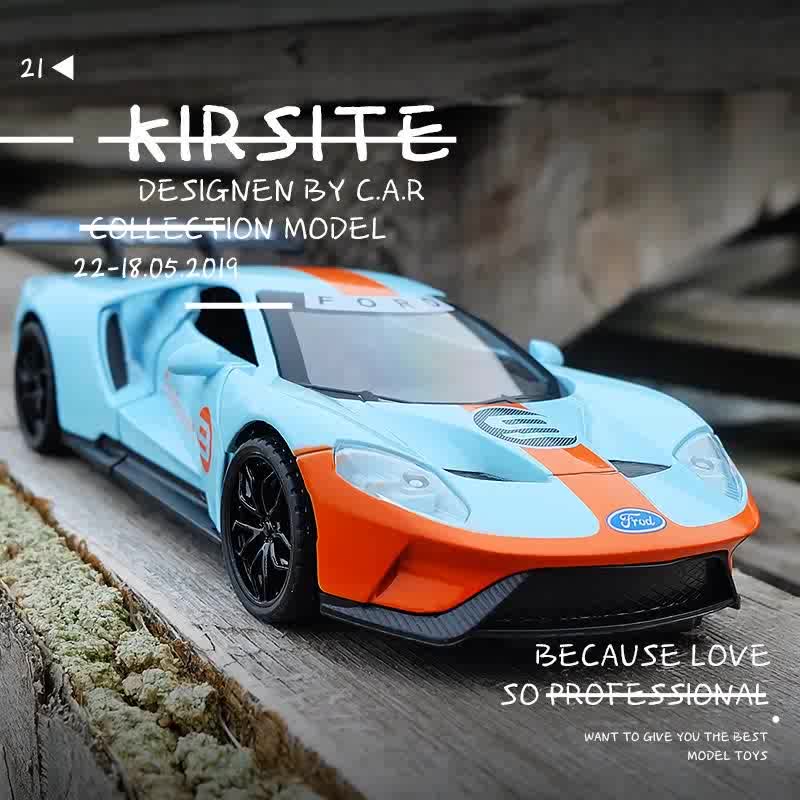 포드 GT 시뮬레이션 슈퍼 스포츠카 1:32 합금 자동차 모델 어린이 장난감 자동차 경주 소년 자동차 모델