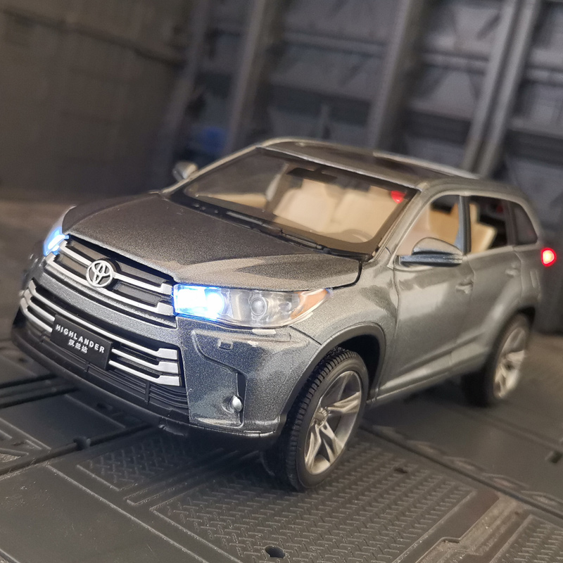 시뮬레이션 광주 자동차 도요타 하이랜더 합금 모델 SUV 금속 장난감 장식품