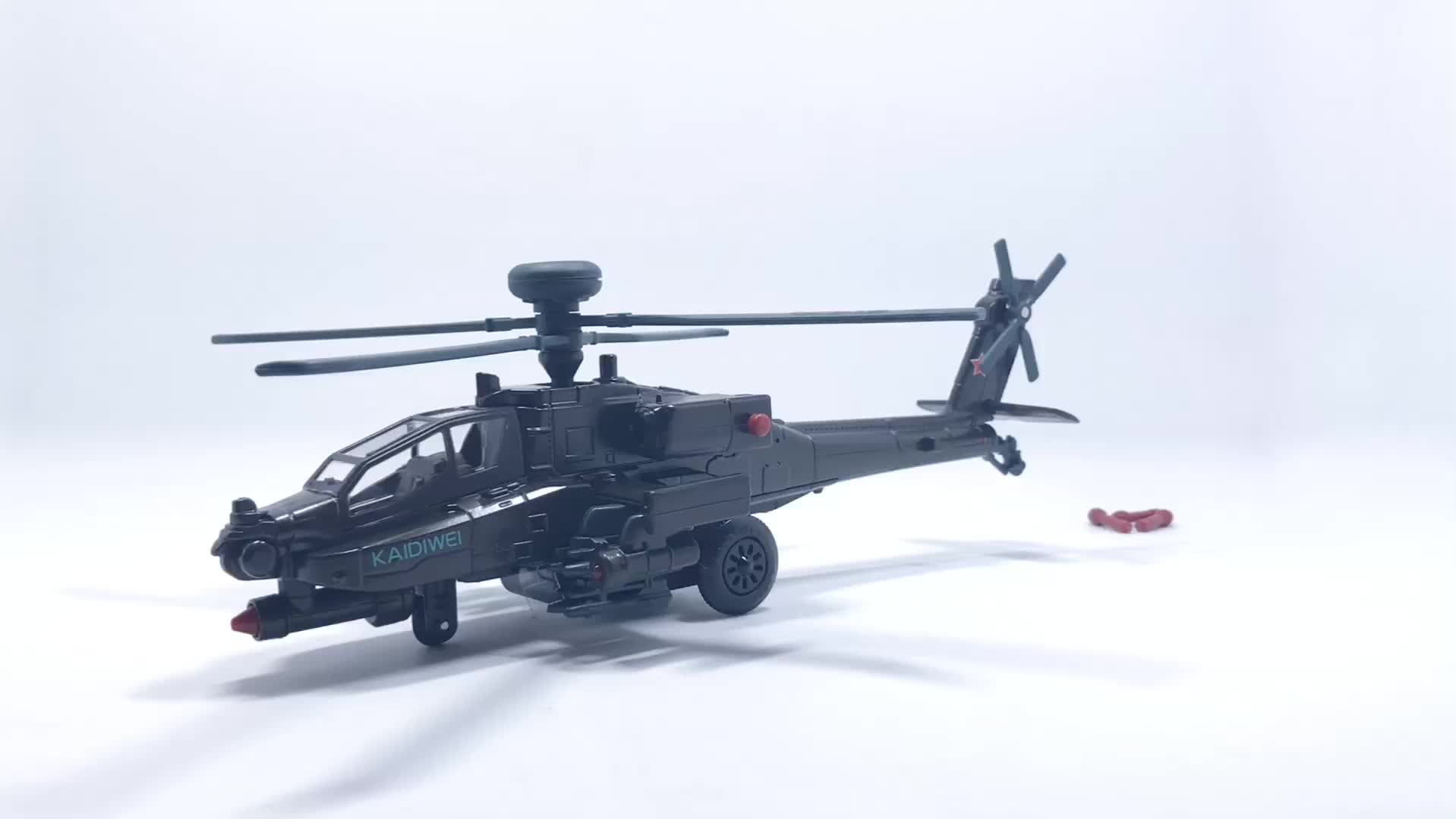 Kaidiwei 합금 건쉽 1:64 모델 아파치 항공기 AH64D 군사 블랙 호크 항공 모델