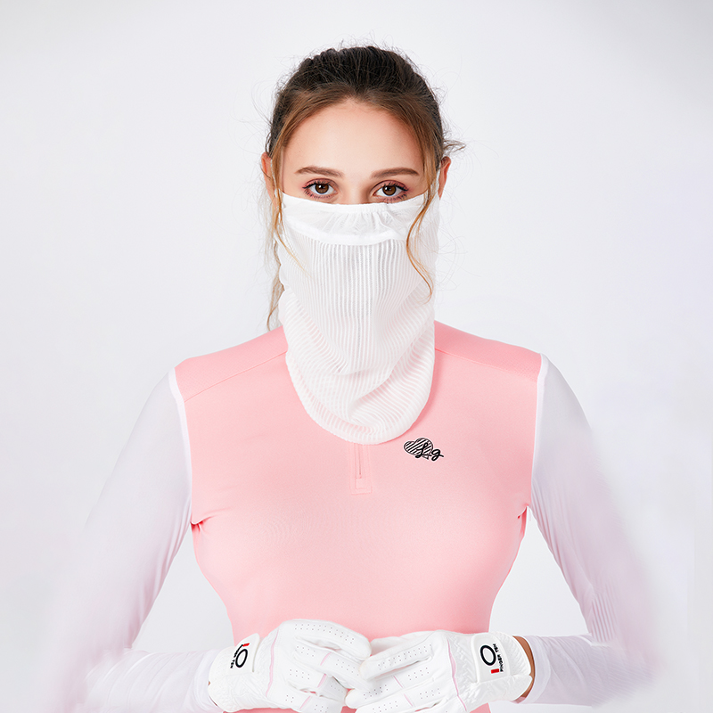 골프 자외선 차단제 마스크 여성 얼음 실크 통기성 자외선 차단제 마스크 턱받이 얼굴 보호 UV 보호 태양 그늘 먼지 베일