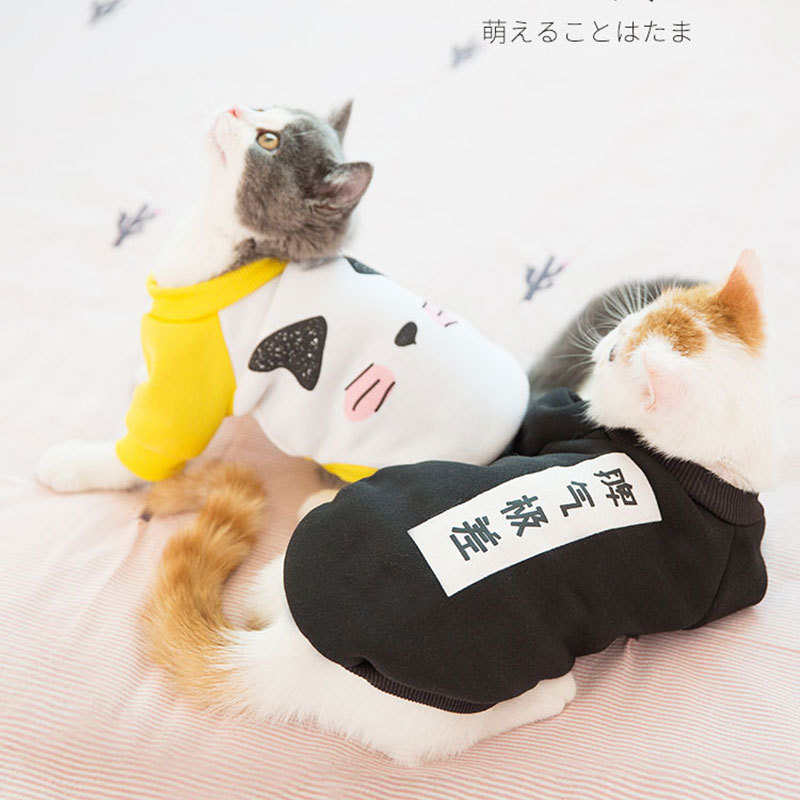 고양이 옷 가을 겨울 애완 동물 옷 겨울 따뜻한 귀여운 애완 동물 스웨터 캐주얼하고 편안한 옷