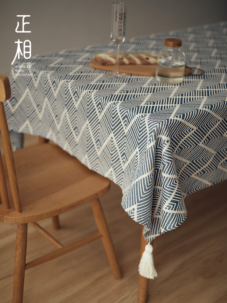 식탁보 천 예술면과 린넨 일본 탁자 커피 테이블 거실 두꺼워 술 북유럽 간단한 사각형 직사각형 가정용