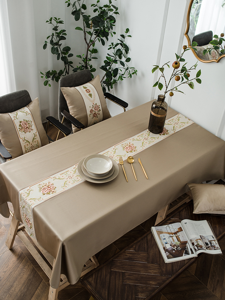 식탁보 방수 오일 스케일 방지 일회용 북유럽 커버 천 패브릭 직사각형 가정용 커피 테이블 매트