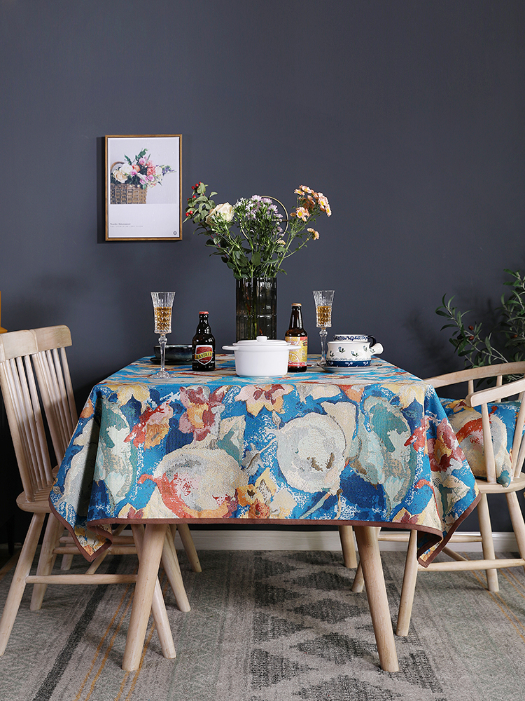 식탁 커피 테이블 미국의 가벼운 고급 식탁보 패브릭 북유럽 현대 미니멀 직사각형 커버 홈