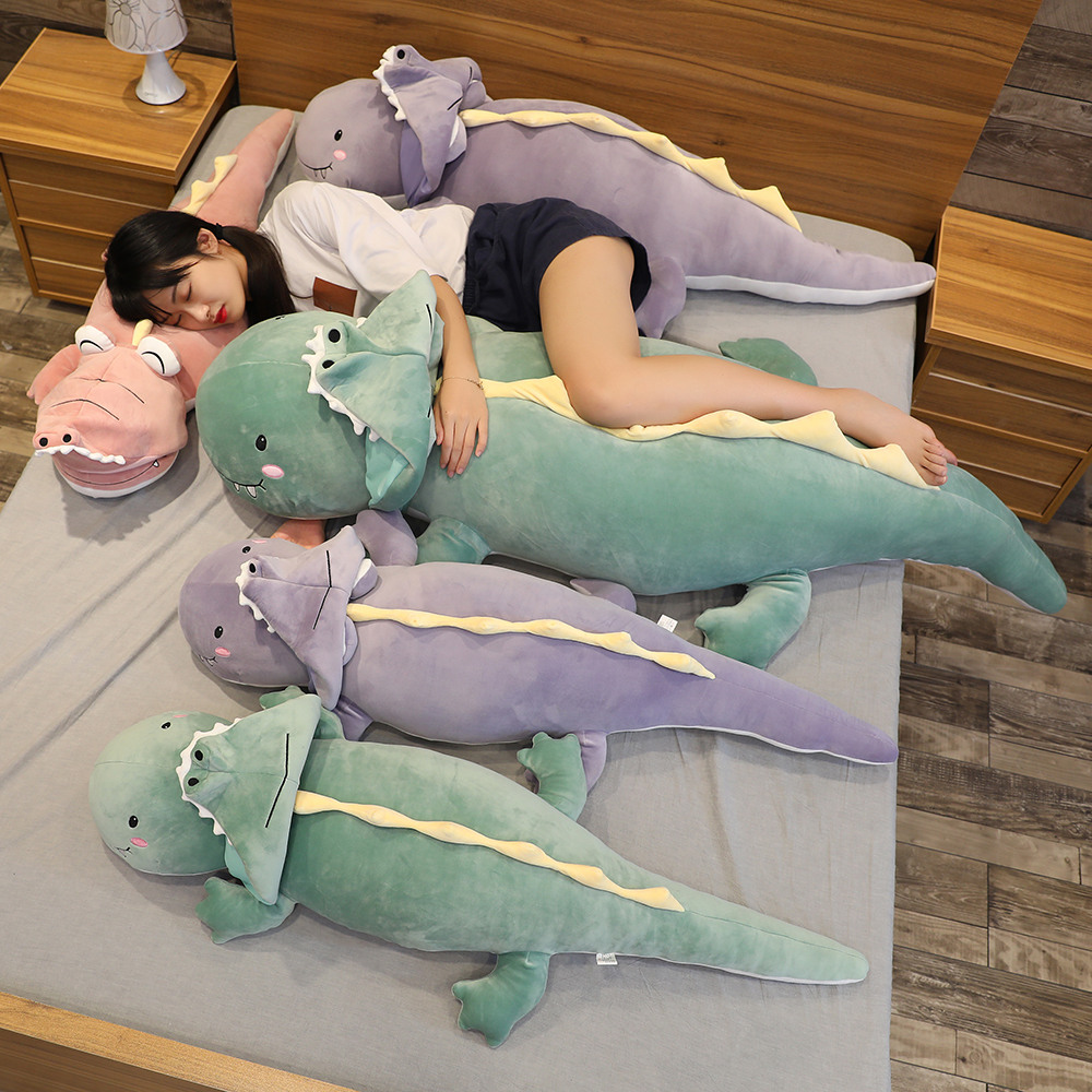 공룡 인형 봉제 장난감 소녀 베개 긴 잠자는 소녀 귀여운 인형 대형 대형 헝겊 인형