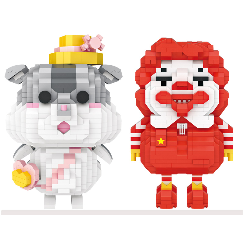 블록 조립 장난감 퍼즐 성인 입체 소년과 소녀 마이크로 드릴 햄스터