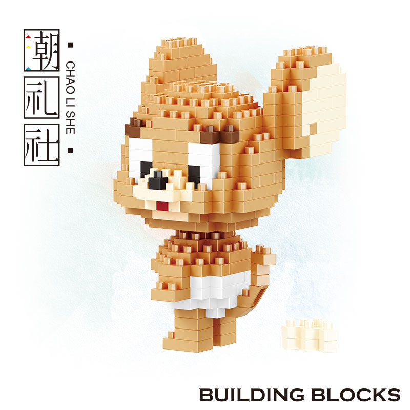 소형 나노 블록 퍼즐 조립 장난감 빌딩 고양이 및 마우스 시리즈 건설