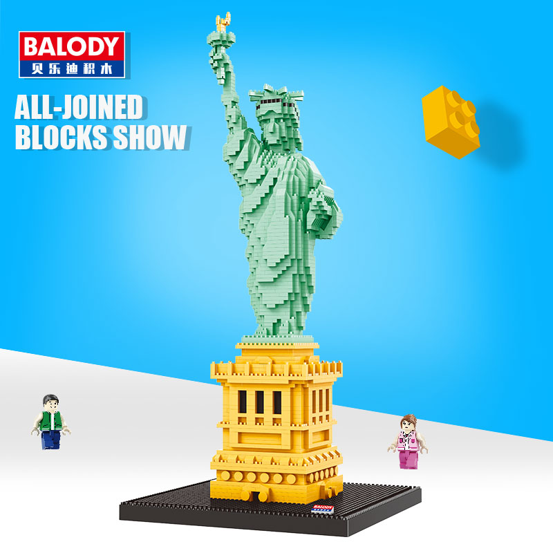 BALODY Belle Di 자유의 여 모델 다이아몬드 빌딩 블록 조립 장난감 퍼즐