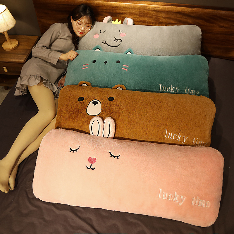 귀여운 토끼 봉제 장난감 소녀 침대 수면 베개 긴 큰 인형 쿠션