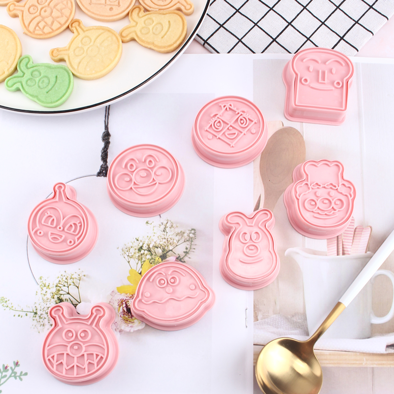 쿠키 스탬프 만화 호빵맨 3D 프레스 비스킷 금형 일본식 작은 신선하고 귀여운 베이킹 도구 가정용