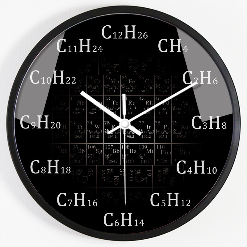 화학명 알카라인 유기 화합물 영문명 시계판 심플 블랙 라운드 무소음 벽시계