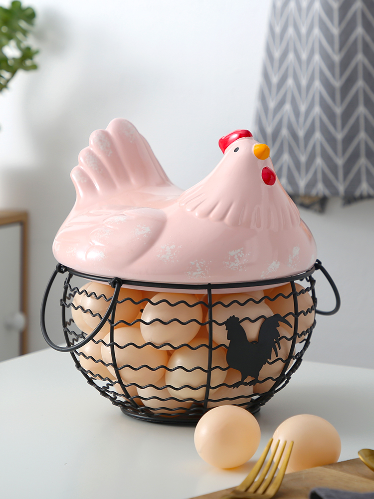주방 수납 바구니 크리에이티브 암탉 저장 가정용 계란 프레임 수 과일 용품