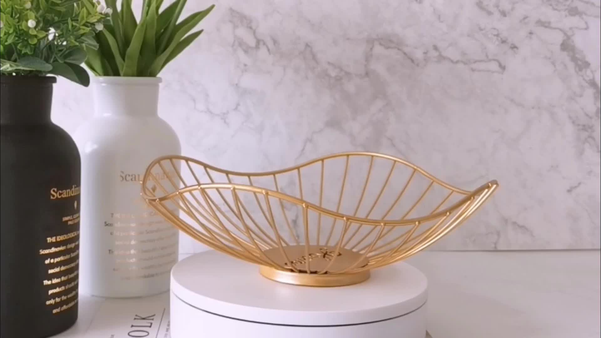 주방 수납 바구니 과일 접시 창조적 현대 거실 커피 테이블 홈 스낵 저장 북유럽 스타일 철