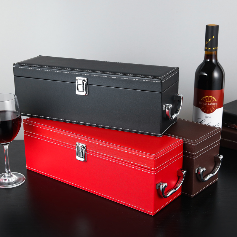 새로운 선물 상자 포장 상자 단일 가죽 상자 사용자 정의 와인 상자 와인 상자 Lafite 와인 상자 사용자 정의