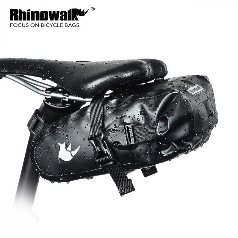 Rhino 방수 가죽 자전거 꼬리 가방 도로 자전거 안장 좌석 가방 승마 도구 가방 쿠션 가방