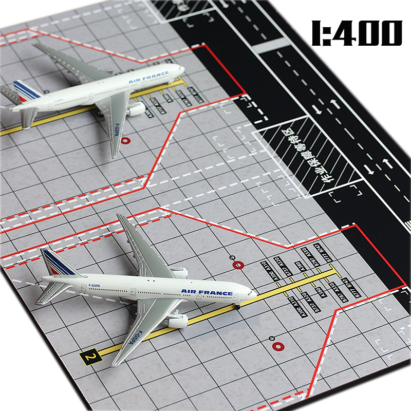 1/400 여객기 대형 더블 스탠드 시뮬레이션 모델 장식 모래 테이블 목조 민간 항공 보잉 777 에어 버스 활주로
