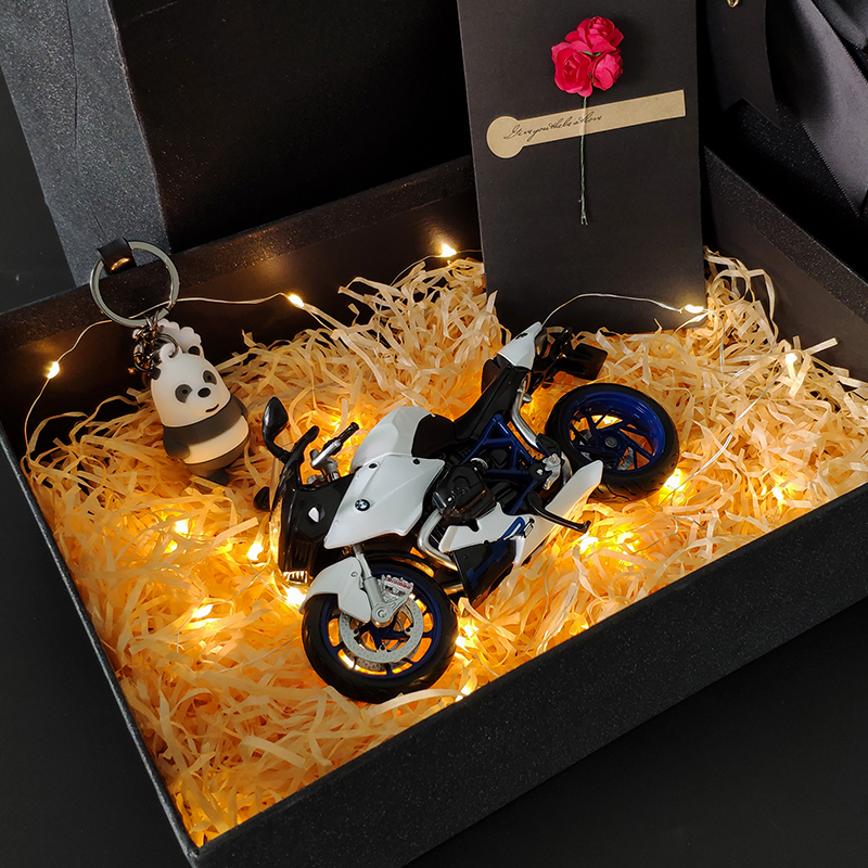 BMW HP2 스포츠 시뮬레이션 합금 오토바이 1/12 모델 남자 친구위한 크리스마스 생일 선물