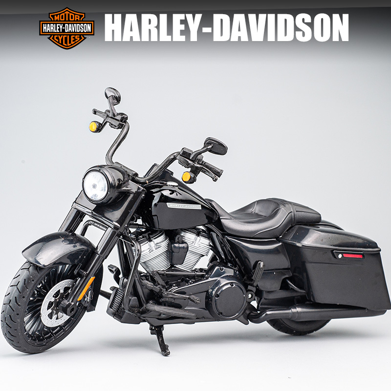 Meritor Harley 오토바이 모델 1 12 글라이드로드 킹 성인 선물 시뮬레이션 합금 컬렉션 기관차 장난감