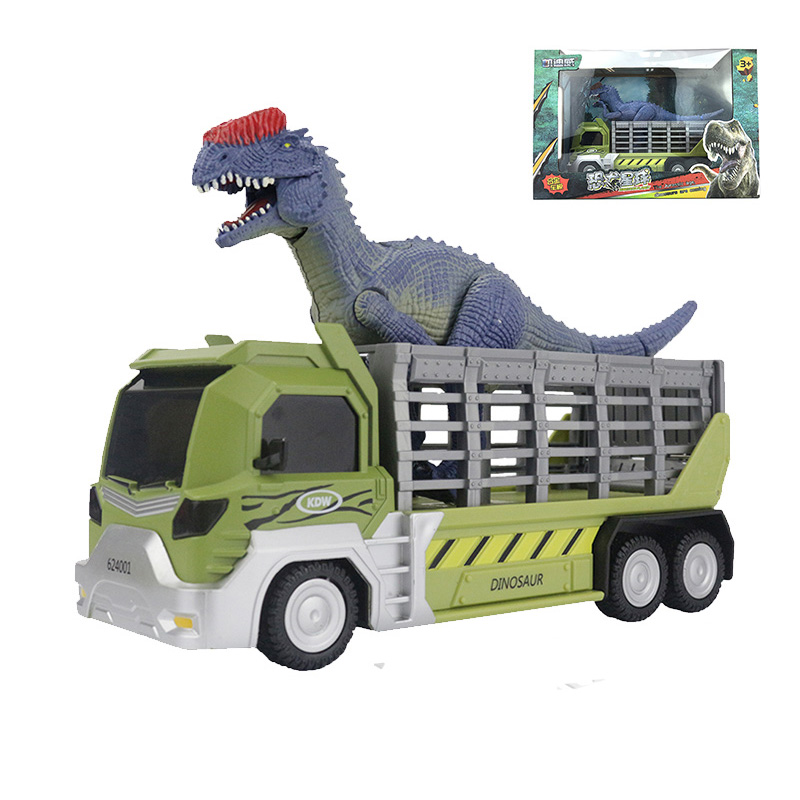 신제품 Kaidiwei 공룡 행성 수송기 오프로드 트럭 합금 모델 시뮬레이션 Tyrannosaurus 어린이 장난감