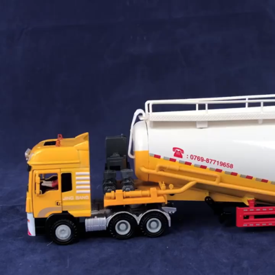 중장비 시멘트 탱커 모델 합금 엔지니어링 운송업자 세미 트레일러 트럭 대형 장난감