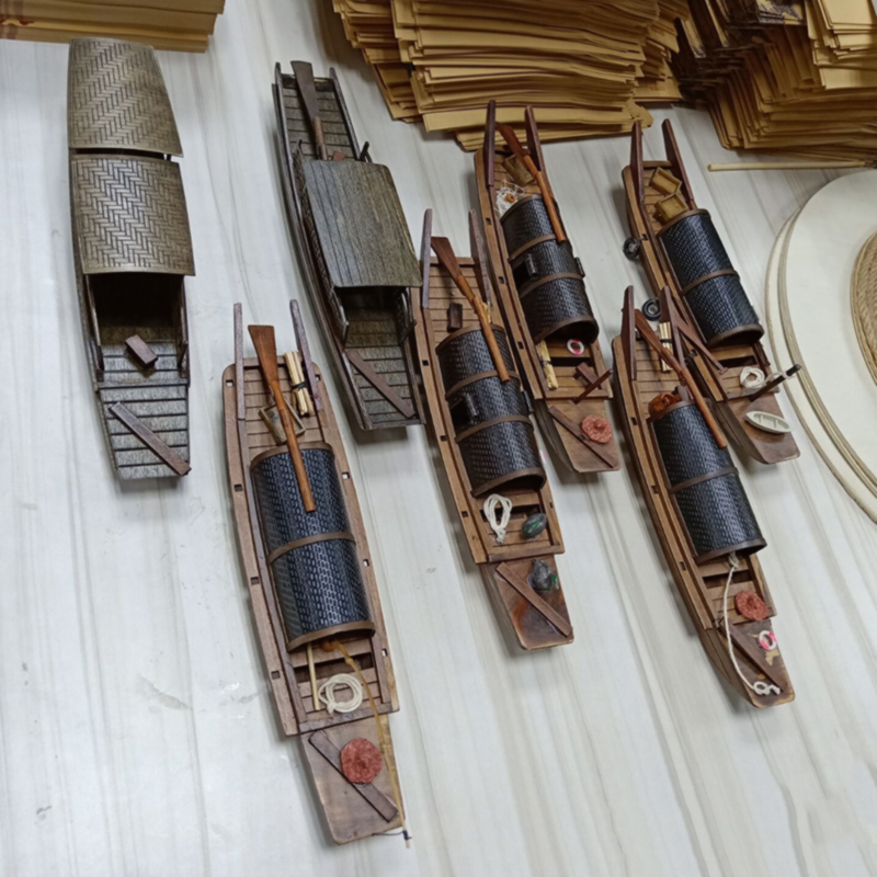 중국 단단한 나무 천막 보트가 부드럽게 간다, 수공예 항해 모델 장식, 거실 장식, 생일 선물