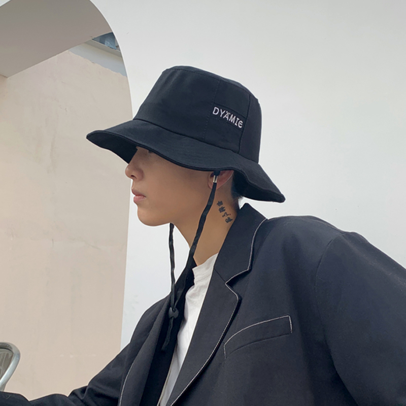 검은 벙거지 모자 남성 브랜드 힙합 봄 여름 분지 일본 선 스크린 태양 태양
