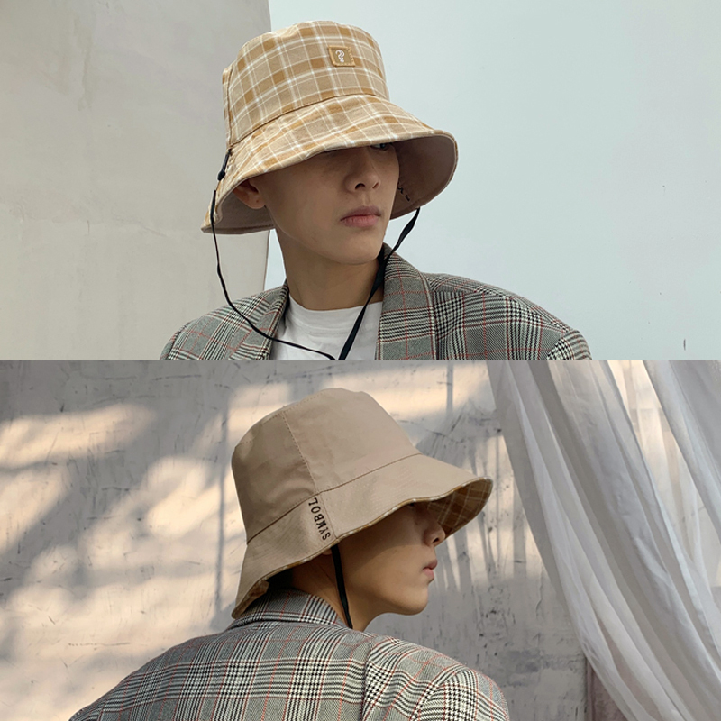 큰 처마 벙거지 모자 남성 양면 봄 여름 선 스크린 태양 일본 캐주얼 브랜드 힙합
