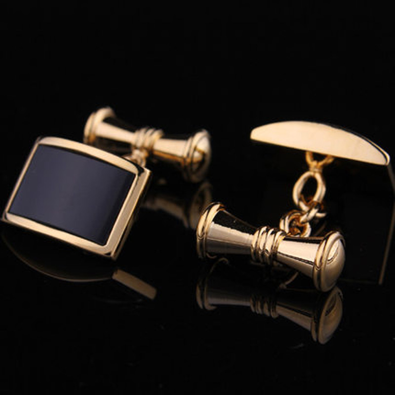 Lieshang-Elegant Shell Chain Cufflinks-French Shirt Cuffs Men s White Cufflinks Cuff Links