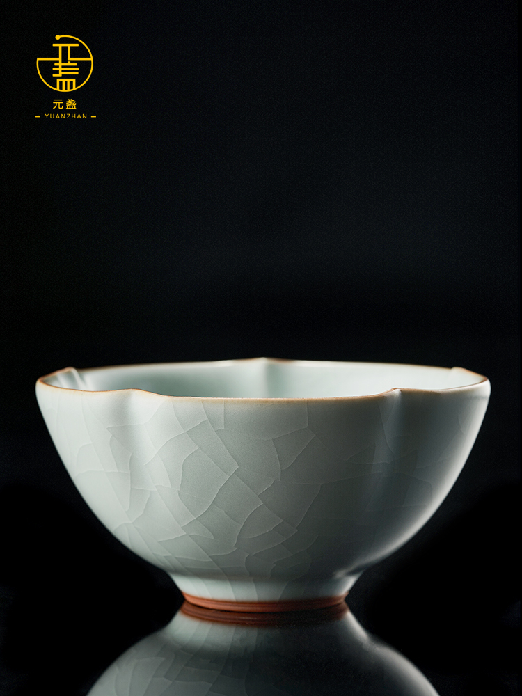 Yuanzhan 대만 Fengzi Ru 가마 차 컵 전통 세트 마스터 수제 가정용 도자기 진화