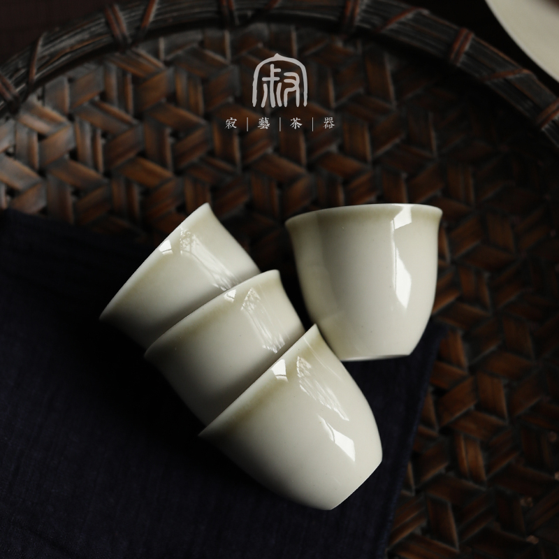 Jiyi Plant Ash Porcelain Falling Kiln Variation Ming Smell Tea Bowl Small 컵 Kung Fu 세트 Japanese Single