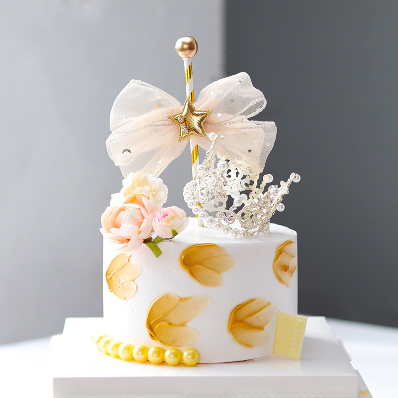 베이킹 케이크 장식 인 아름다운 흰 나비 요정 스틱 시뮬레이션 장미 파티 용품