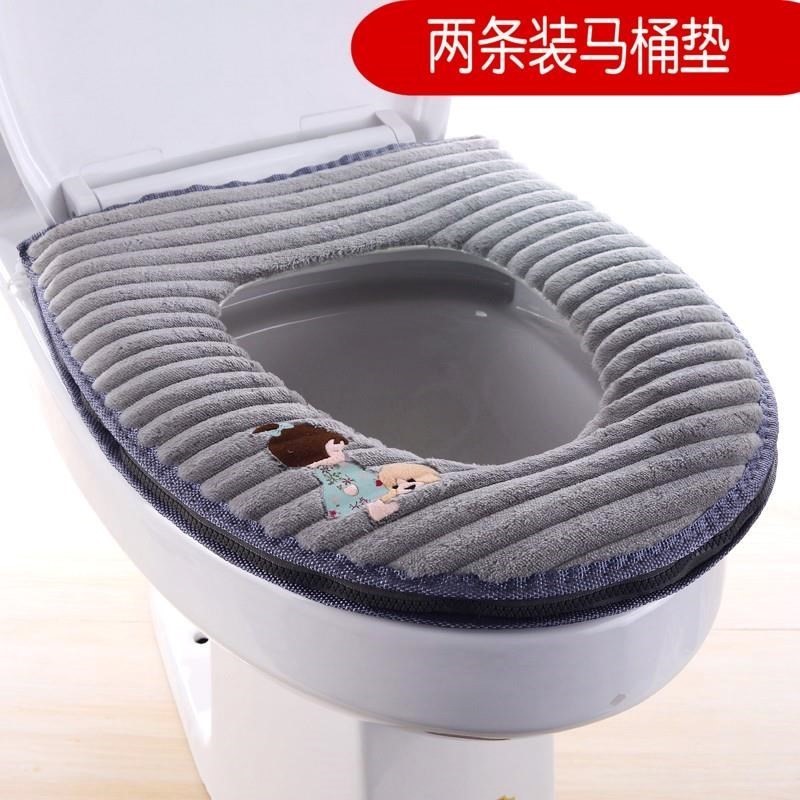 개인화 고정 시트 쿠션 따뜻한 화장실 커버 스티커 겨울 두꺼운 면화 천 귀여운 가정용 패드