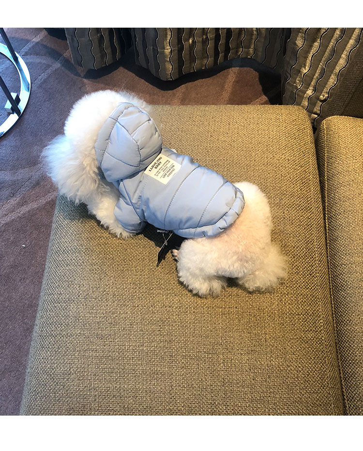 강아지 옷 가을 겨울 방수 다운 자켓 패브릭 180 그램 애완 동물 테디 비숑 작은